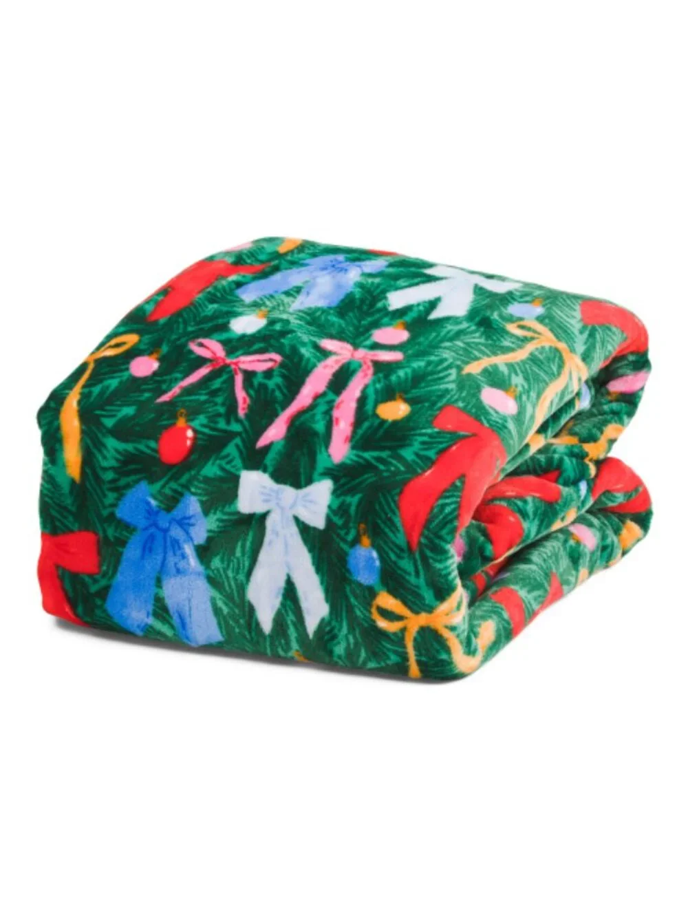 ARTIST SERIES Green Bright Bows Blanket